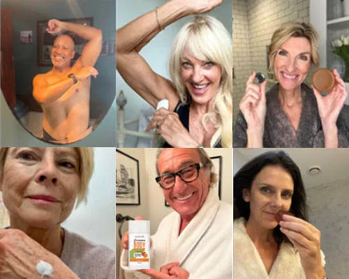 Adults over 40 using Vensoll persimmon soap at home