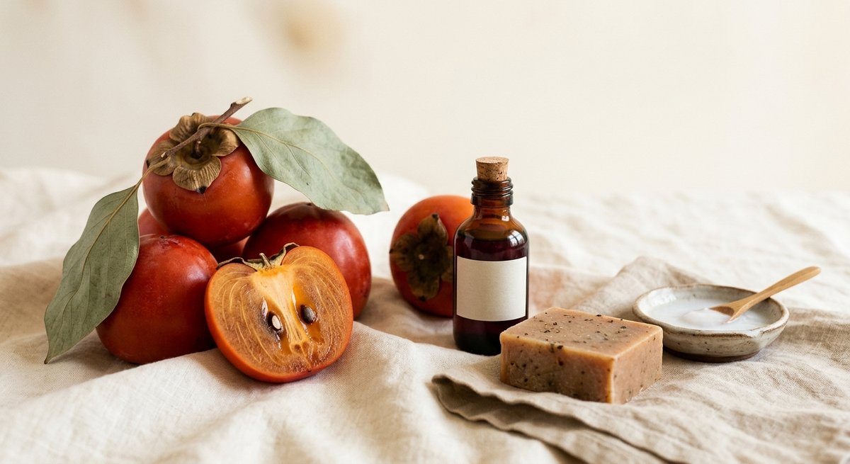 Persimmon ingredient still life